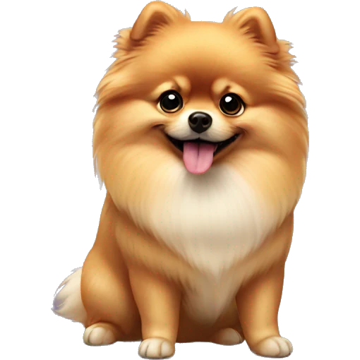 Pomeranian dog tap tap tap emoji