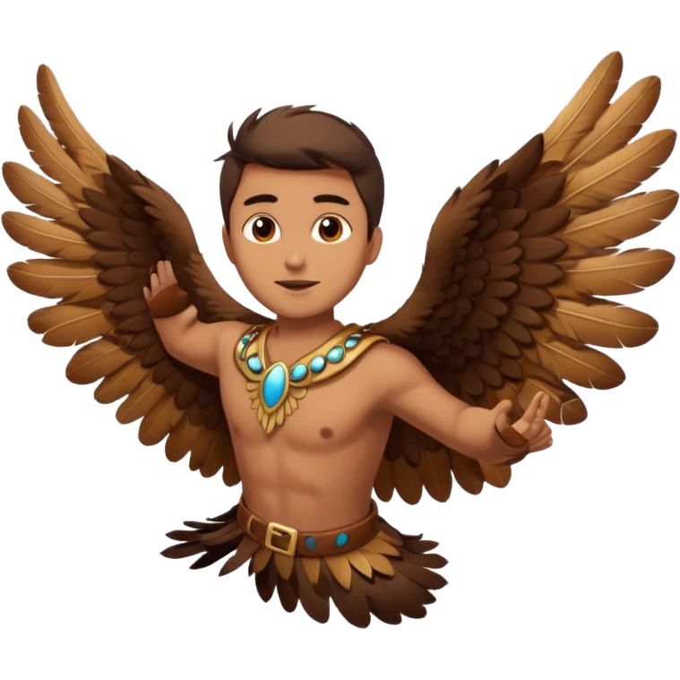 A man flying with wings emoji