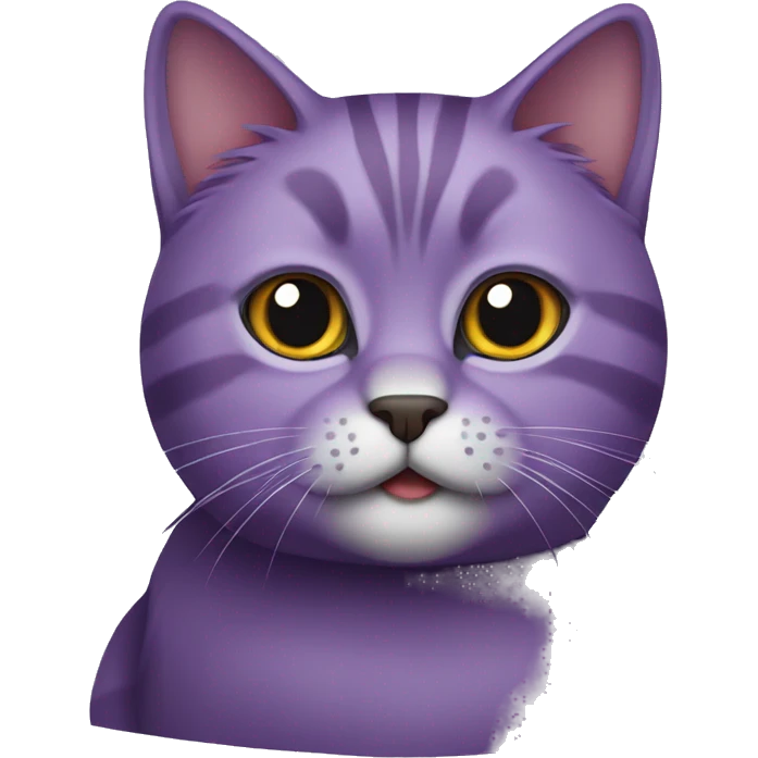 Scottish cat of purple color  emoji