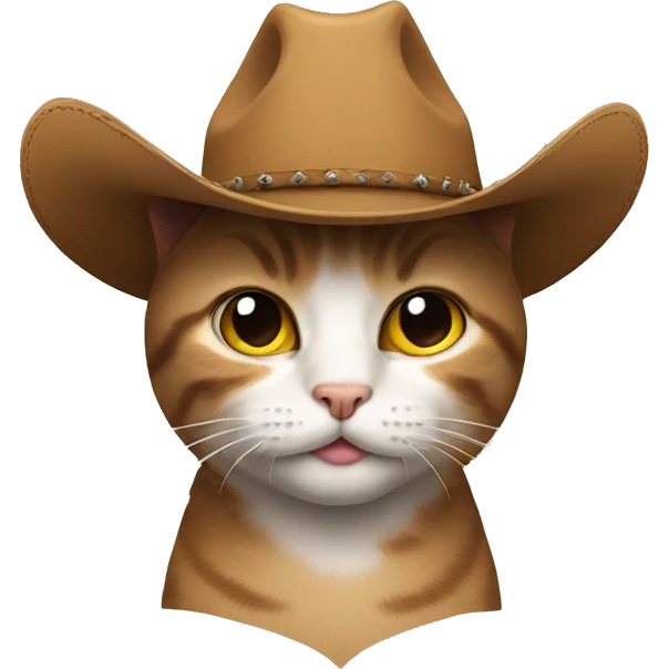 cat with a cowboy hat emoji