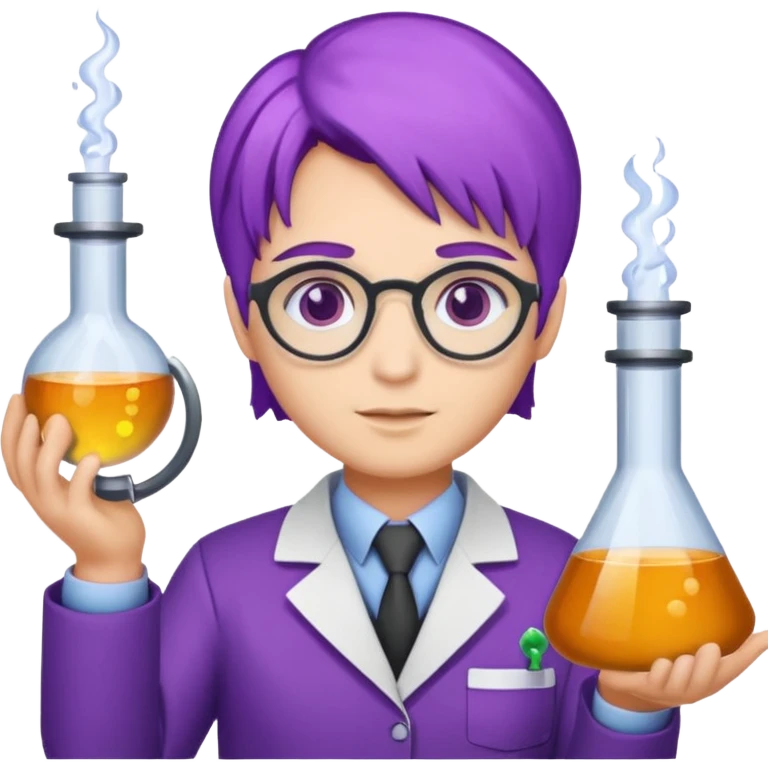 purple haired scientists emoji