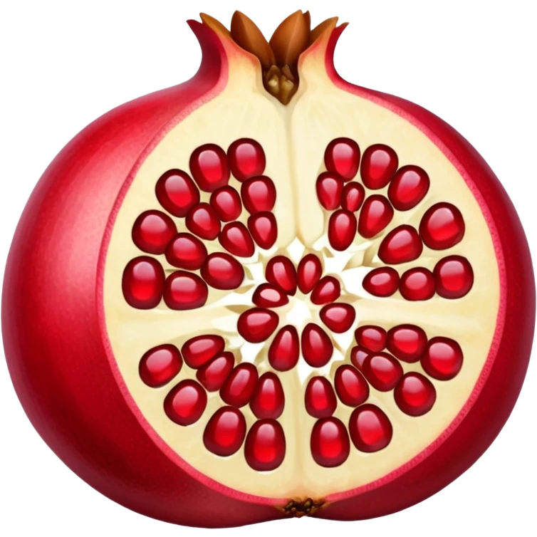 realistic pomegranate cut in half emoji