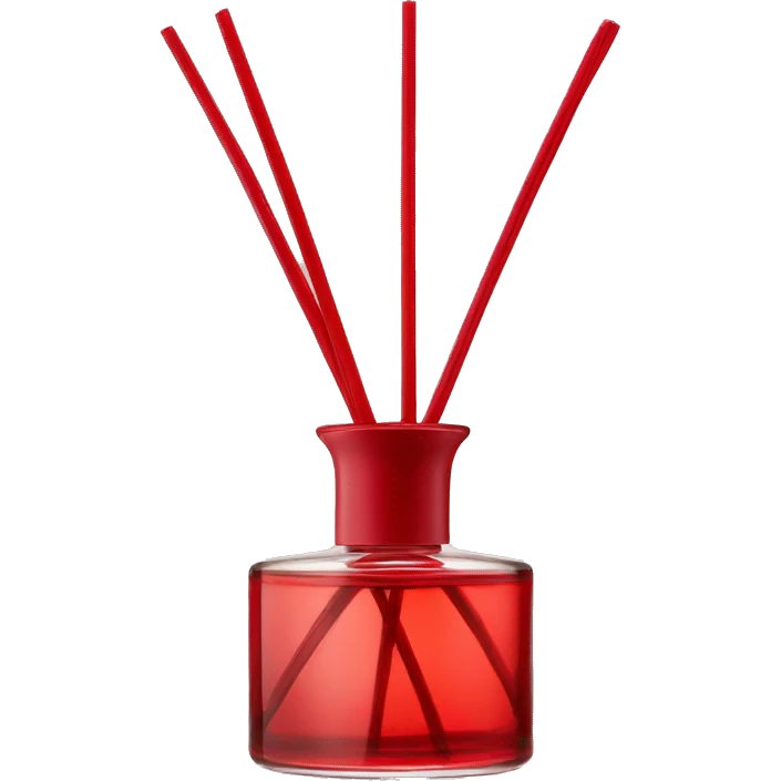Reed diffuser in red glass  emoji