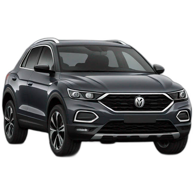 car, t-roc, dark grey  emoji