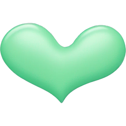 mint color heart emoji