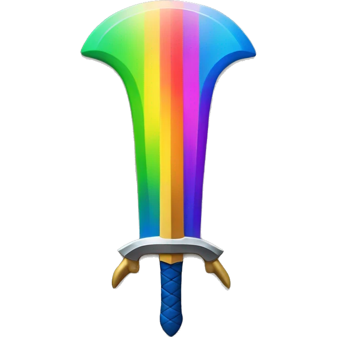 Rainbow sword emoji