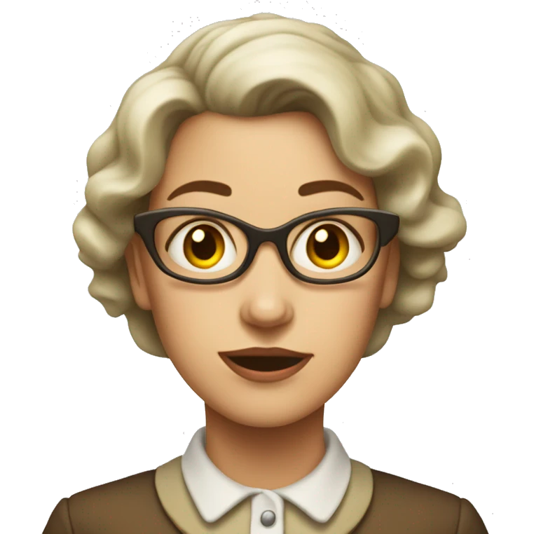 "Woman dressed in an old-fashioned way and a mental asylum." emoji
