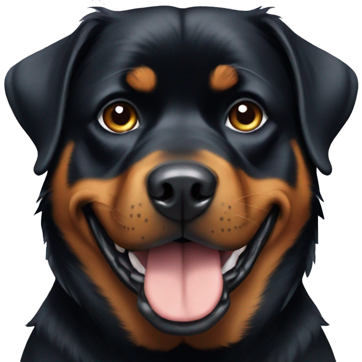 A dog Rottweiler face emoji