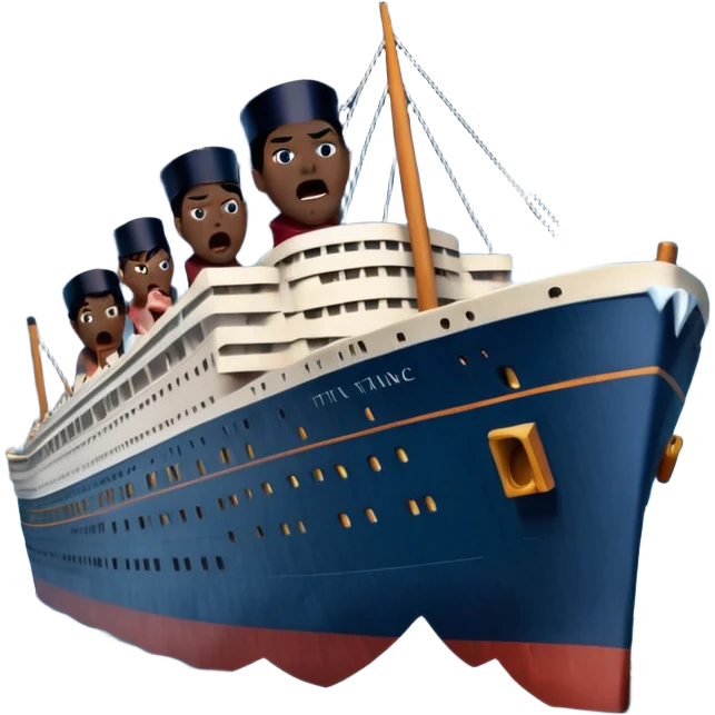 Make the Titanic sinking emoji
