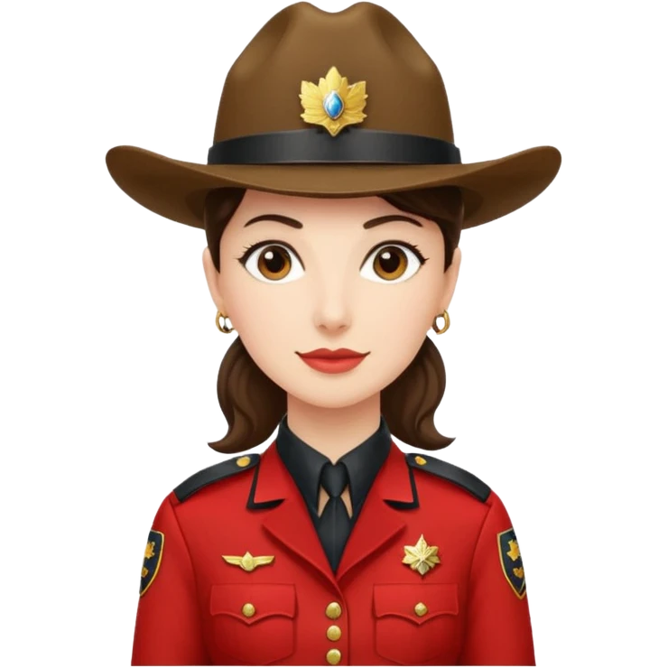 female canadian mountie  emoji