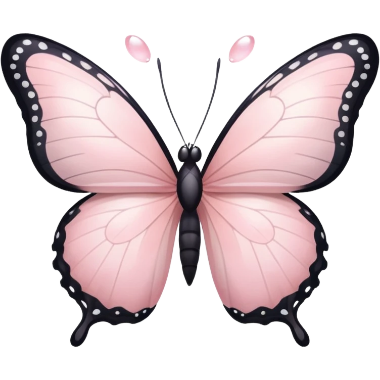 light pink butterfly with white accents emoji