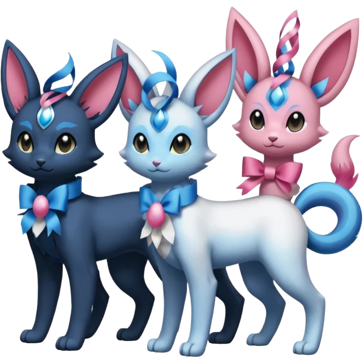 Luxray-Absol-Sylveon-Dewott-fusion emoji