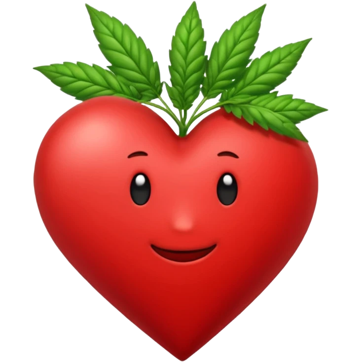 Animated weed heart emoji