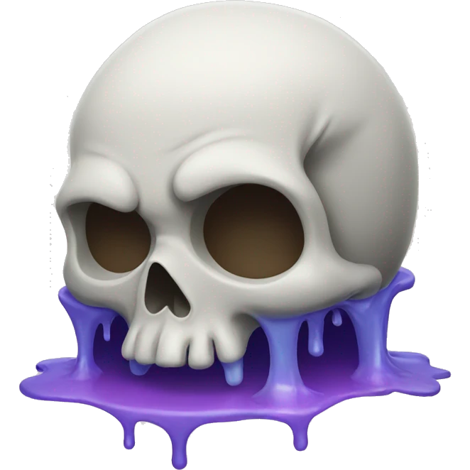 Melting skull emoji