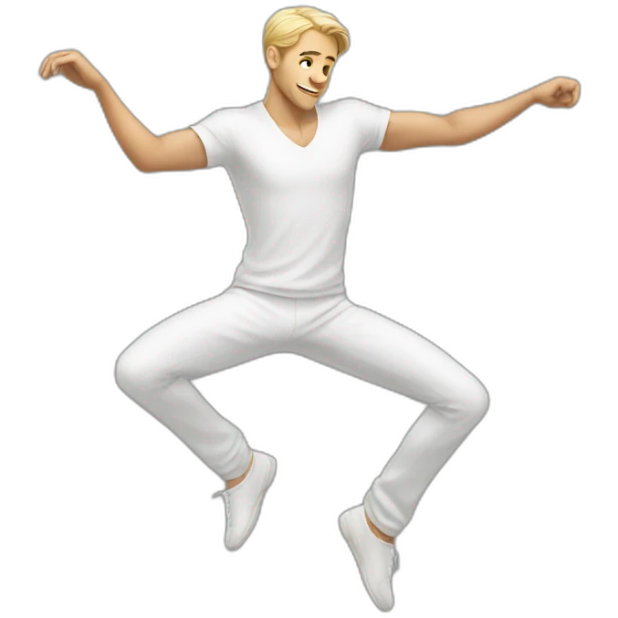 White man dance white emoji