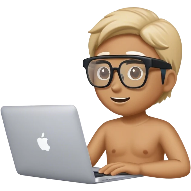 I'm wearing AR glasses and playing on my MacBook emoji