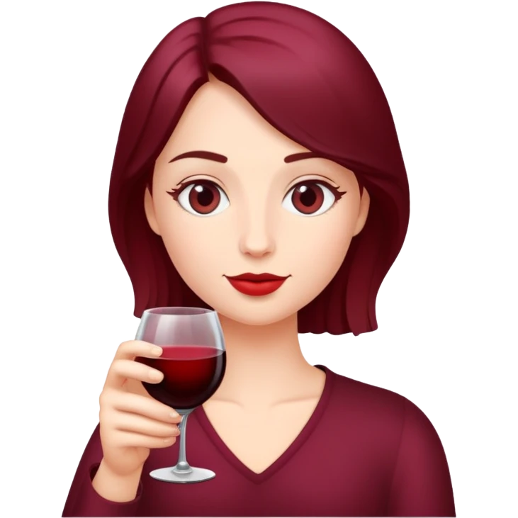Me drinking a glass of wine emoji