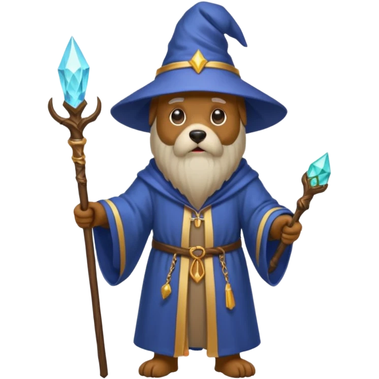 Dog wizard emoji