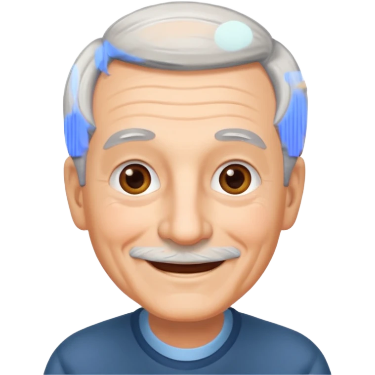 Draw me a grandfather who smiles ( without opening his mouth ) emoji