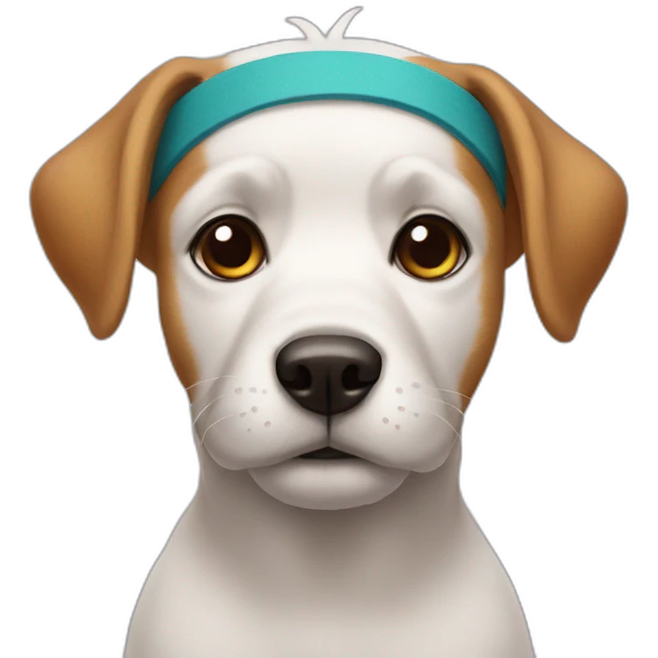 Dog with a headband emoji