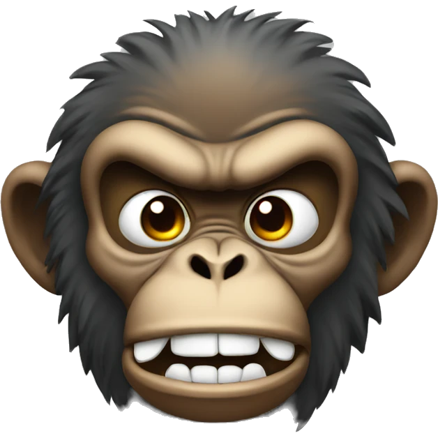 angry monkey with smoke  emoji