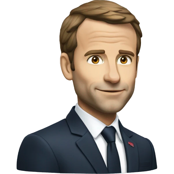 macron avec une coupe cuenta emoji