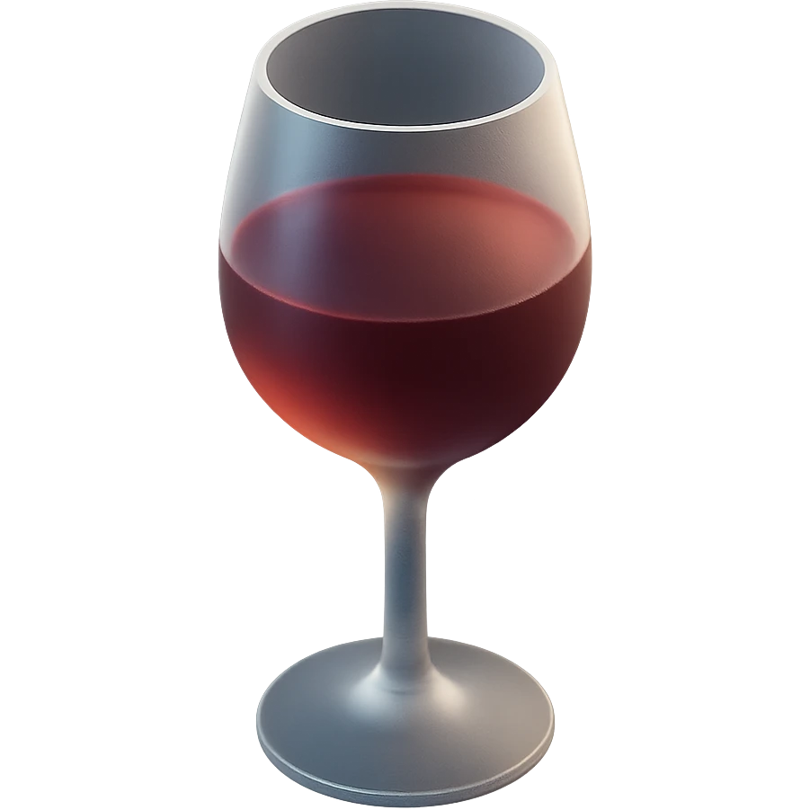 A glass of wine emoji