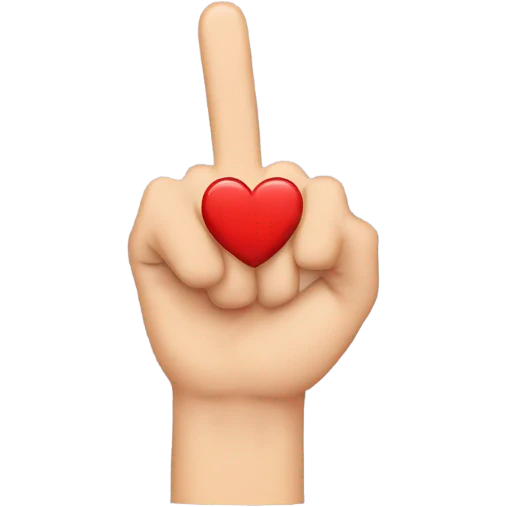 An index finger pointing a heart emoji  emoji