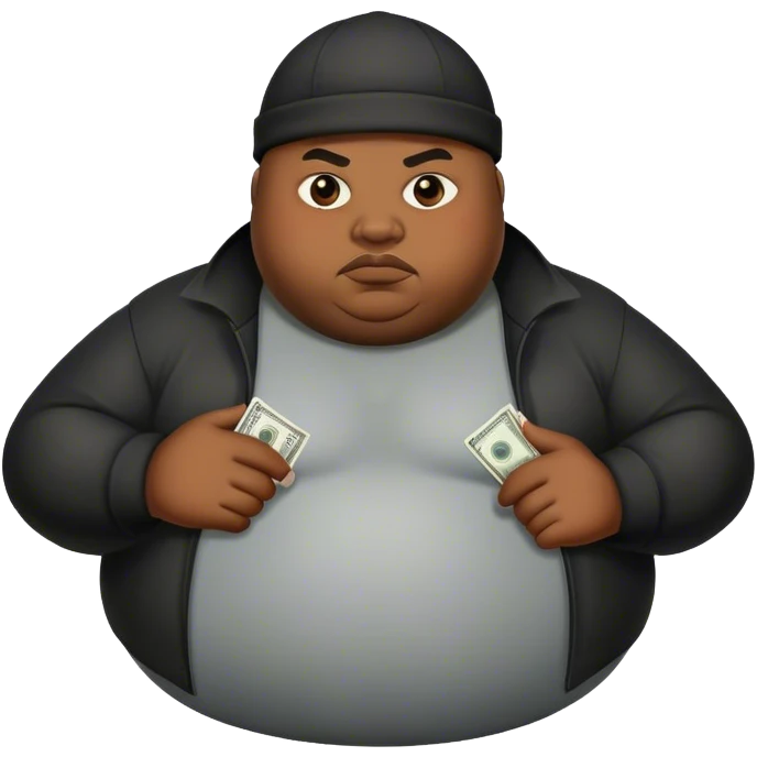 fat black robber emoji