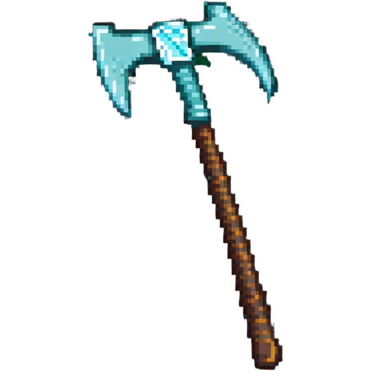 diamond pickaxe from Minecraft emoji