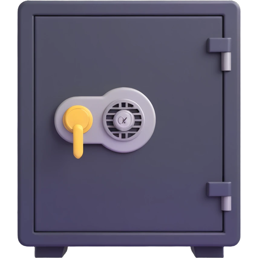 bank safe, no background emoji