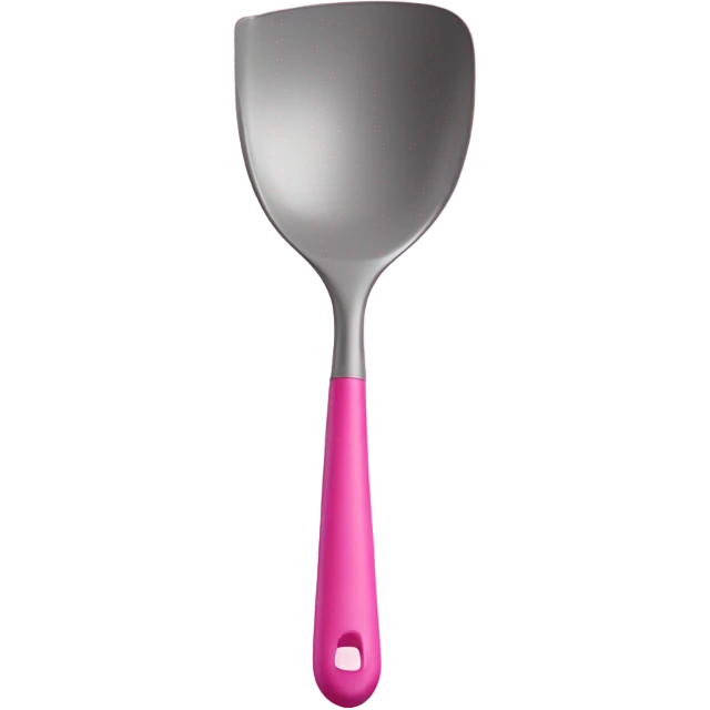 realistic pink spatula and realistic pink bowl emoji
