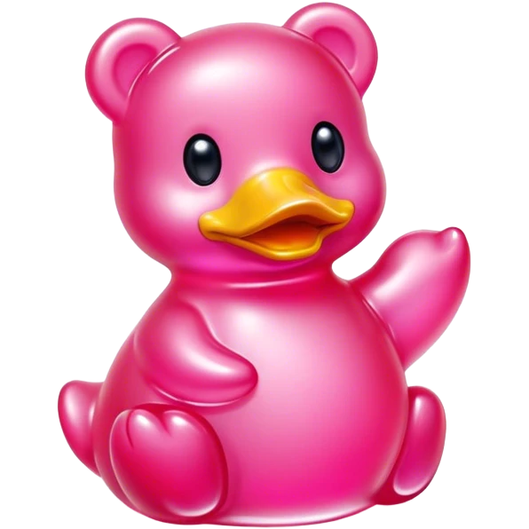 pink gummy jelly bear duck  emoji