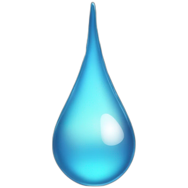 a droplet with the 'turned down for what' glass emoji