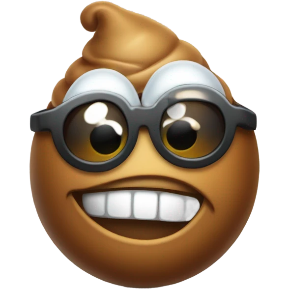 Funny poop emoji