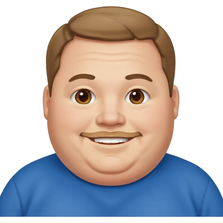 fat man wearing blue sweatshirt emoji