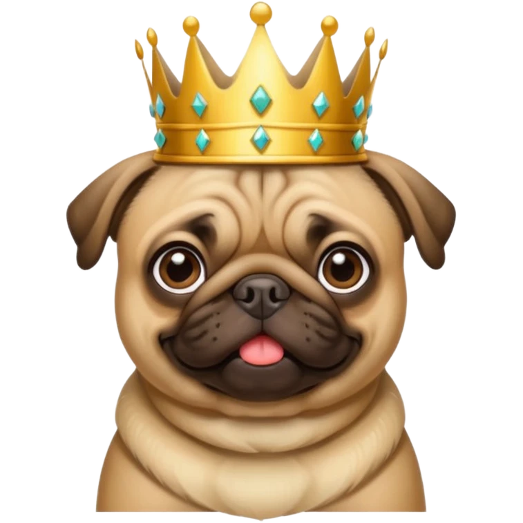 Pug with crown emoji