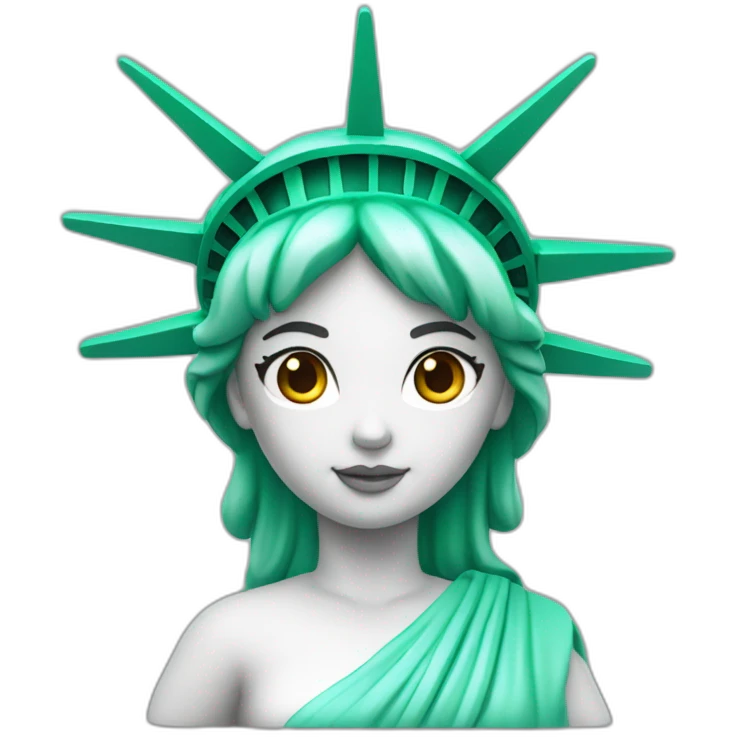 cute whit girl statue of liberty emoji