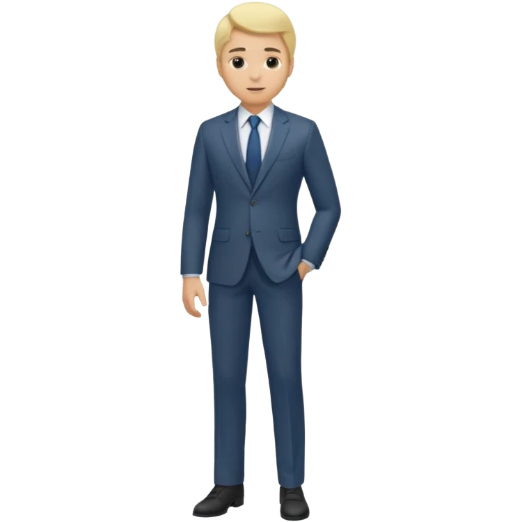 BLONDE HAIR LIGHT SKIN MAN FULL BODY BOSS emoji