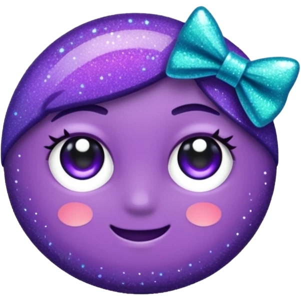 Glitter Roxo e Ciano Flecha emoji