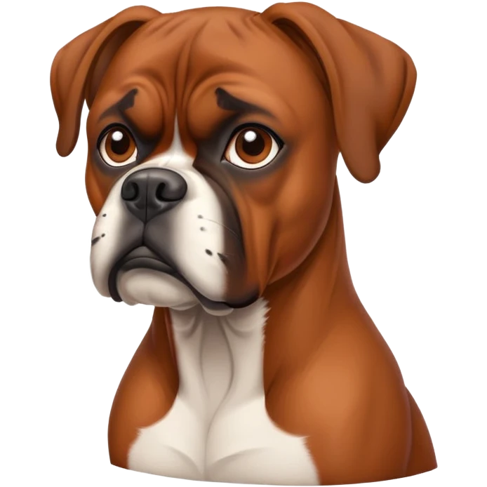 Brown boxer gog emoji