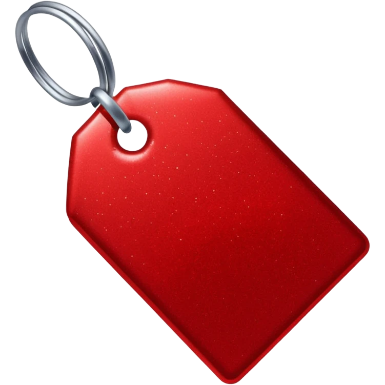 glitter red tag emoji