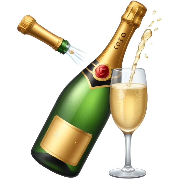 Bottle with Popping Cork emoji