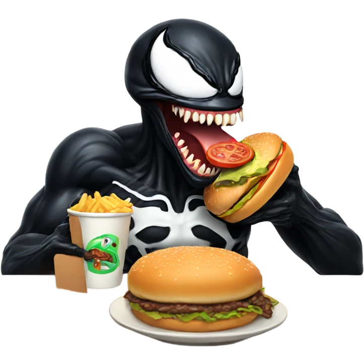  venom eating burger emoji