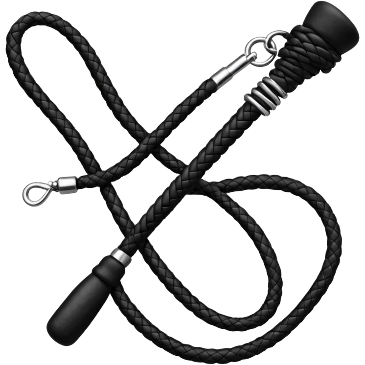 a Hyperrealistic black kinky bondage BDSM whip emoji