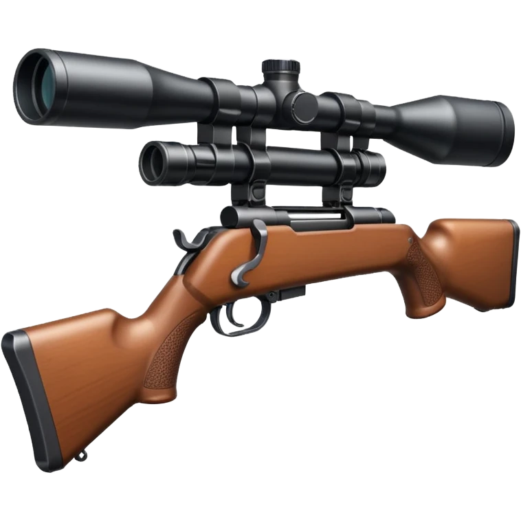 just a deer hunting rifle with a scope mounted to the top of the gun barrel  emoji