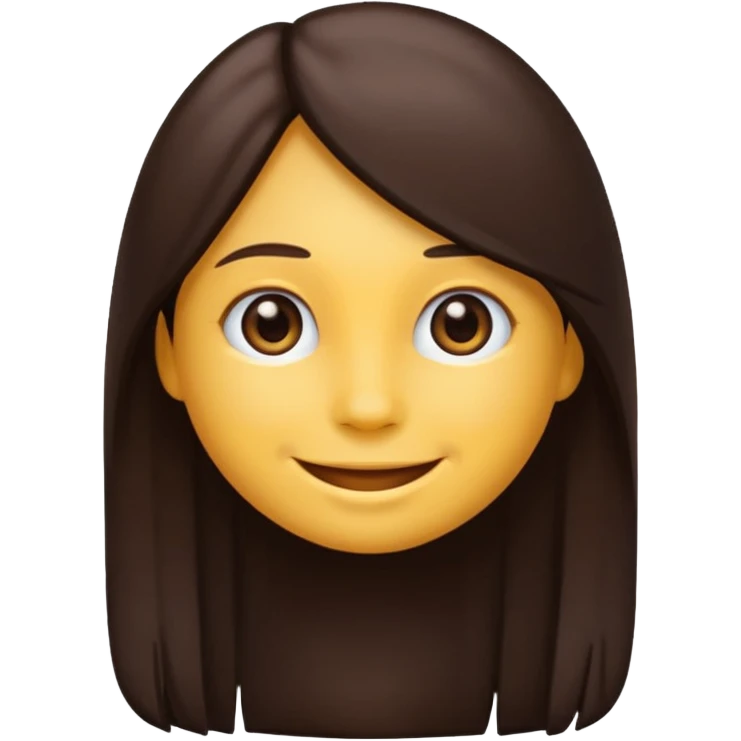 Make an emoji with long straight dark brown hair emoji