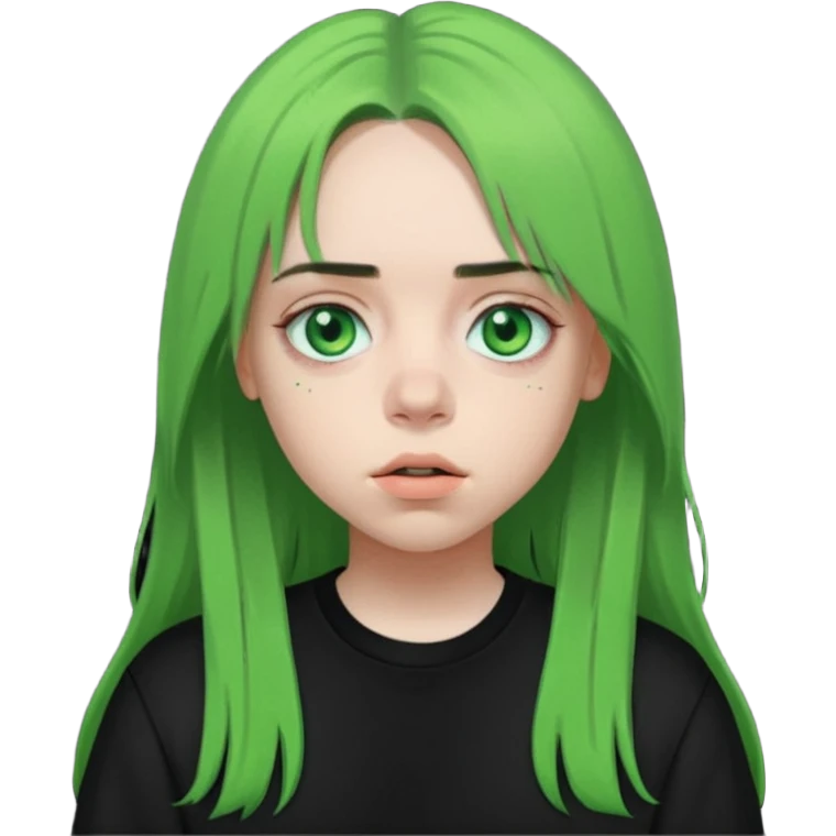 Billie Eilish face  emoji