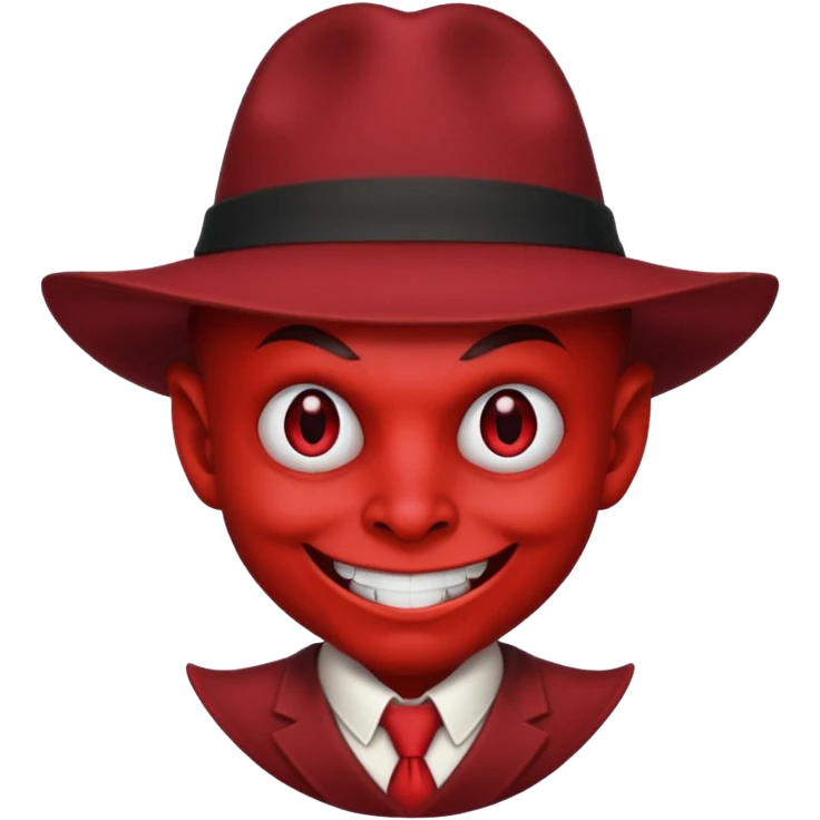 Hatted Devil with red fedora emoji