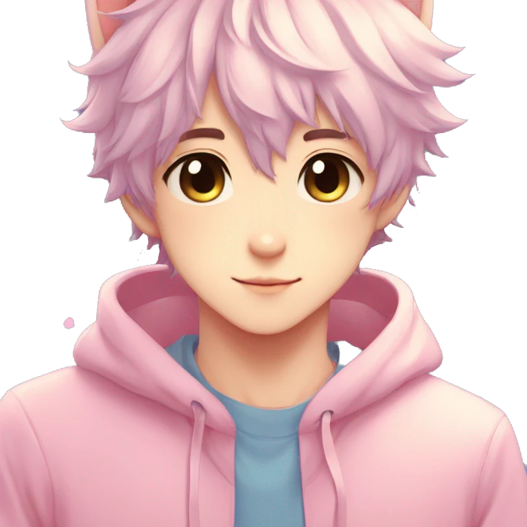 Cute Attractive Gorgeous Kawaii Pastel Anime Catboy emoji